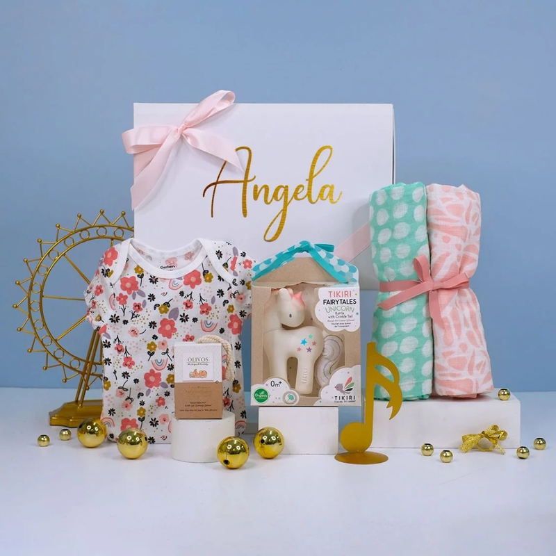Personalized Super Unicorn Baby Gift Set For Her