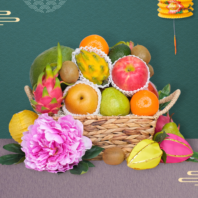 Traditional Mid-Autumn Fruit Basket