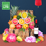 Festive Fruit Hamper with Wine or Champagne