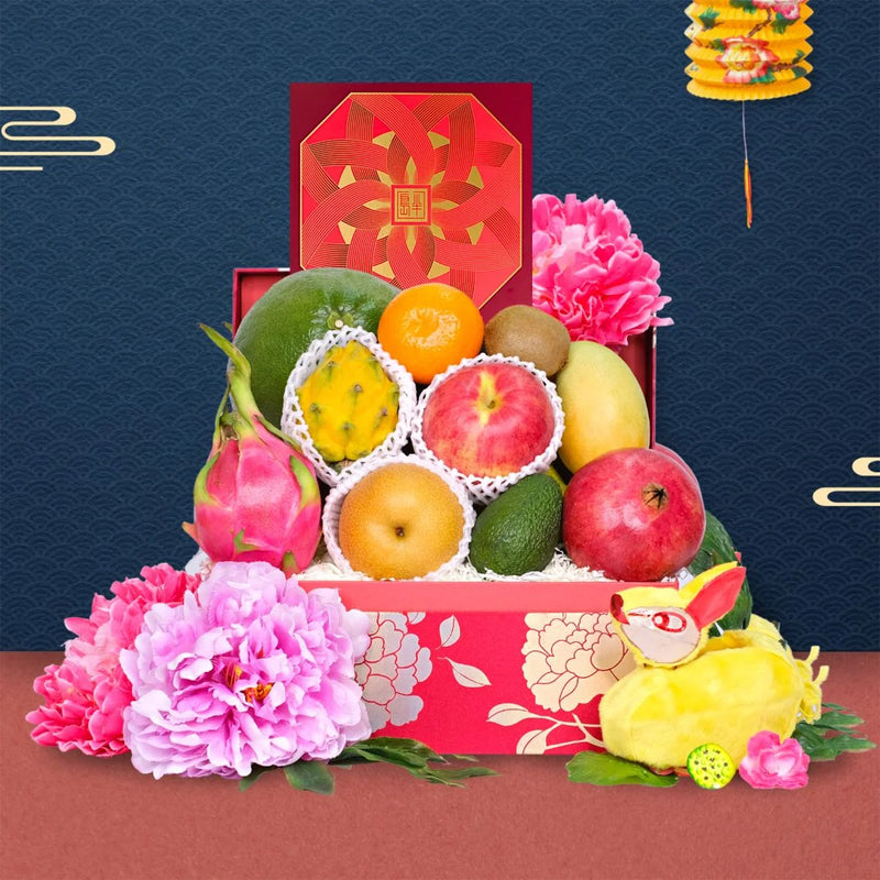 Gold Blossom Fruit Hamper with Peninsula Mooncake (4pcs)