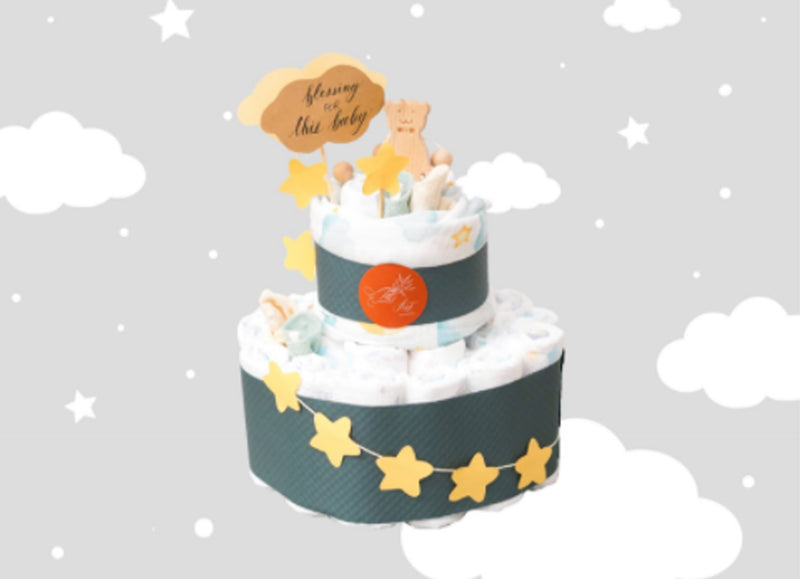 Starry Baby Diaper Cake