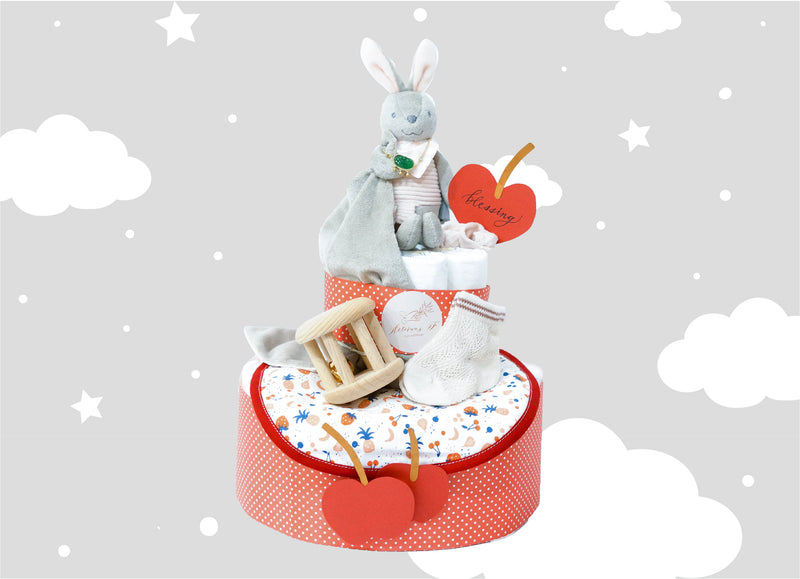 蘋果兔兔嬰兒尿片蛋糕