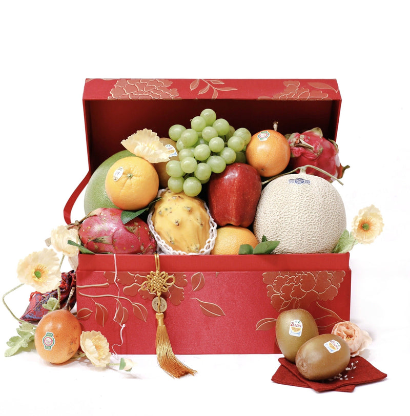 Gold Blossom Fruit Gift Box